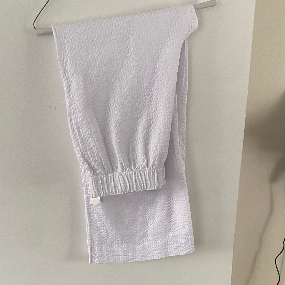 NWT C&C California White Textured Pajama Pants Seersucker LOUNGE